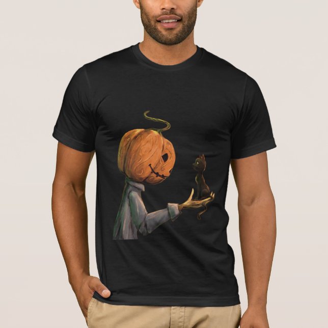 T-shirt Jack le chat citrouille (Devant)