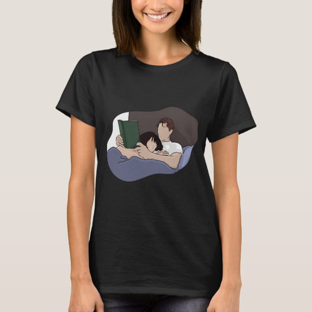 T-shirt Jack lisant au lit (Devant)