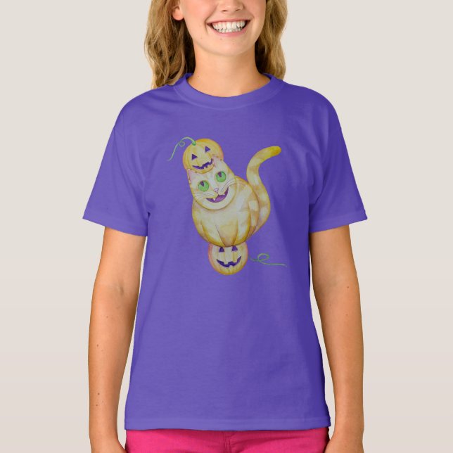 T-shirt Jack-O-Cat (Devant)