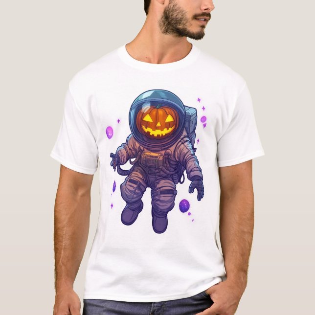 T-shirt Jack-o'-Lantern Astronaut (Devant)