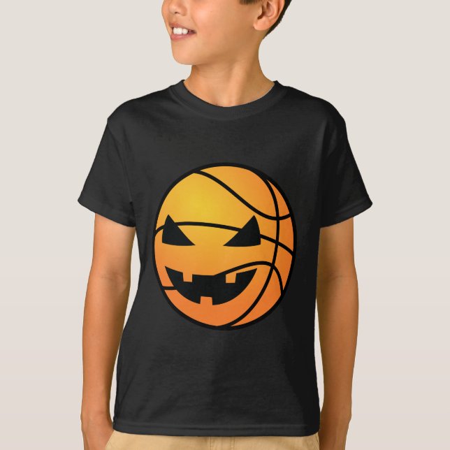 T-shirt Jack-o'-lantern Basketball drôle Halloween (Devant)