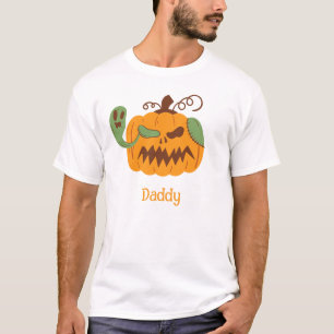 T-shirt Jack-o-Lantern & Bones Éffrayant Halloween Papa