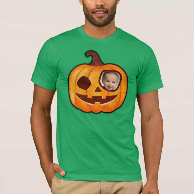 T-shirt Jack-o'-lantern citrouille monstre photo personnal (Devant)