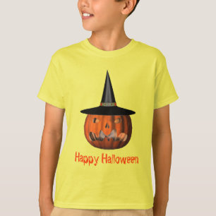 T-shirt Jack-o'-lantern Citrouille sorcier Casquette Hallo
