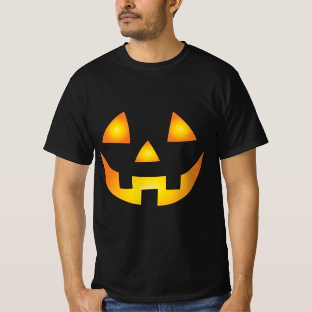 T-shirt Jack-o'-lantern Déplaisant Citrouille face Hallowe (Devant)