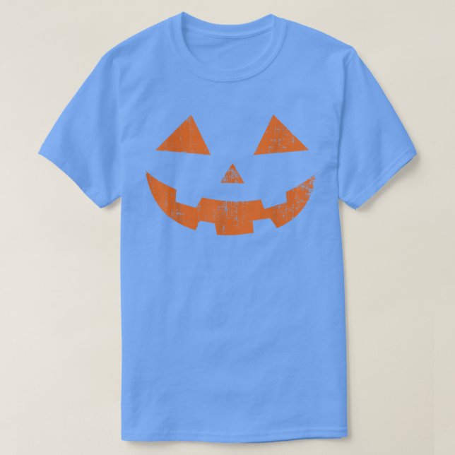 T-shirt Jack-o'-lantern face citrouille d'halloween effray (Design devant)