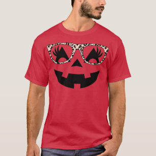 T-shirt Jack-o'-lantern Face Citrouille Eyelashes Hallowee