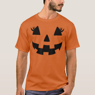 T-shirt Jack-o'-lantern Face Citrouille Eyelashes Hallowen