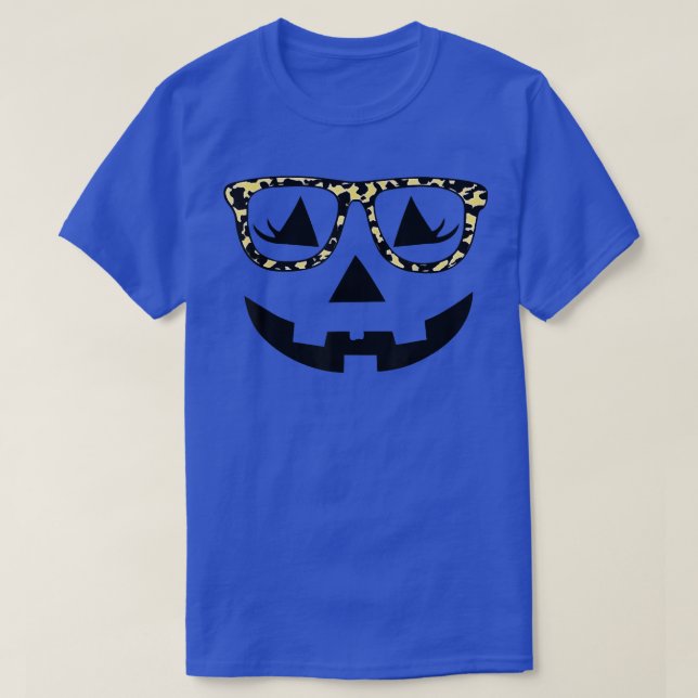 T-shirt Jack-o'-lantern Face Citrouille Hallowen Empreinte (Design devant)