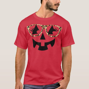 T-shirt Jack-o'-lantern Face Citrouille Hallowen Empreinte