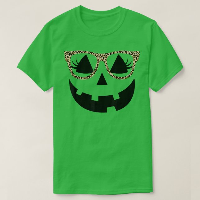 T-shirt Jack-o'-lantern Face Citrouille Hallowen Empreinte (Design devant)