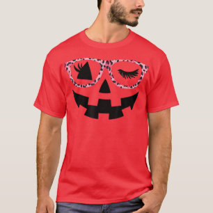 T-shirt Jack-o'-lantern Face Citrouille Hallowen Empreinte