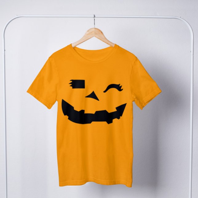 T-shirt Jack-o'-lantern Face Citrouille Orange Halloween (Créateur téléchargé)