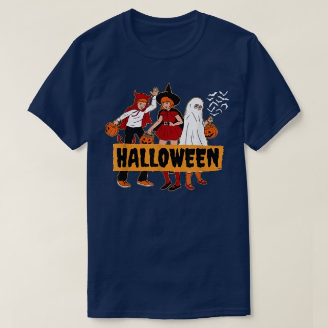 T-shirt Jack-o'-lantern Face de Citrouille sculpté de la b (Design devant)