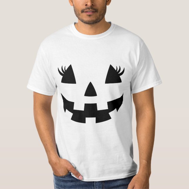 T-shirt Jack O Lantern Face Pumpkin Eyelashes Hallowen Cos (Devant)