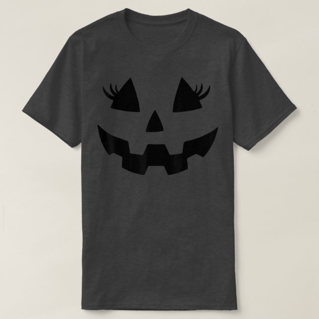 T-shirt Jack O Lantern Face Pumpkin Eyelashes Hallowen Cos (Design devant)