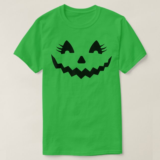 T-shirt Jack O Lantern Face Pumpkin Eyelashes Hallowen Cos (Design devant)