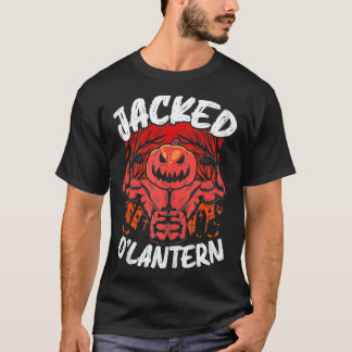 T-shirt Jack O Lantern Halloween Muscle d'haltérophilie Wo
