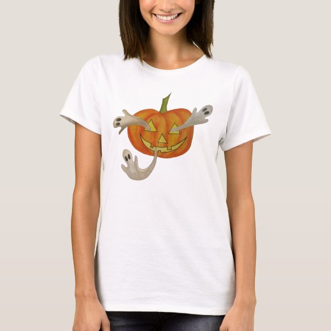 T-shirt Jack-o'-lantern hanté (Devant)