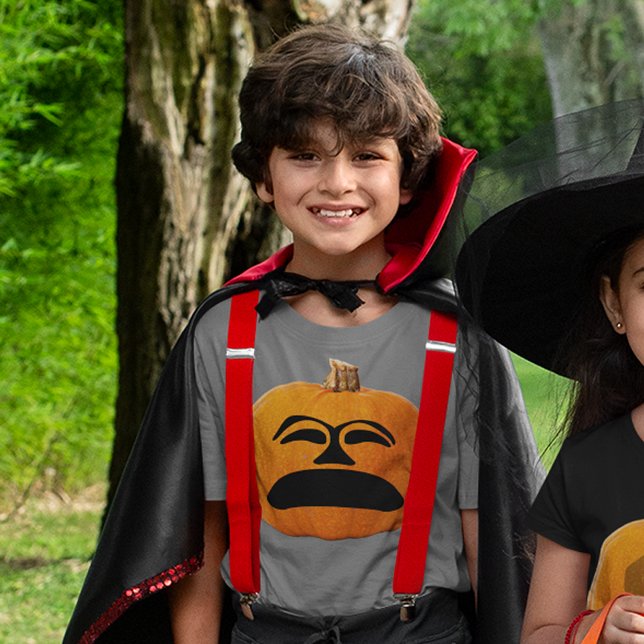 T-shirt Jack o' Lantern Malheureux Face, Citrouille d'Hall (Jack o' Lantern Unhappy Face, Halloween Pumpkin T-Shirt)