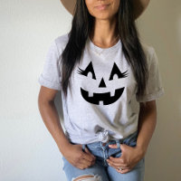 Jack-o'-lantern mignonne avec des cils Halloween n