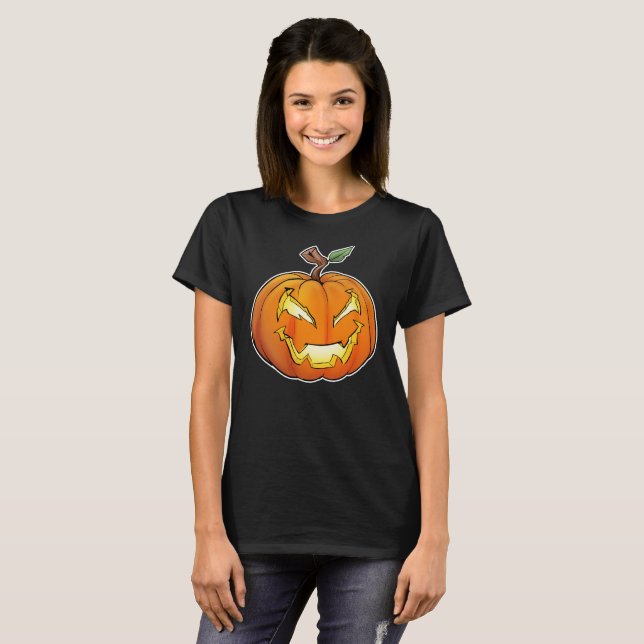T-shirt Jack-O-Lantern (noir) (Devant entier)