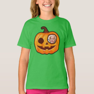 T-shirt Jack-o'-lantern personnalisé photo citrouille mons