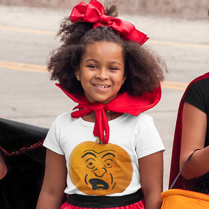 T-shirt Jack o' Lantern Peur Visage Halloween Fille Citrou