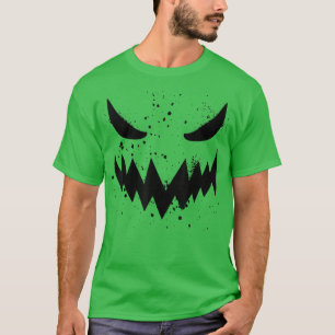 T-shirt Jack-o'-lantern Scary Citrouille Face Drôle Hallow