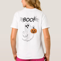 Jack-o’ lanterne et un fantôme blanc Boo Halloween