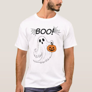 T-shirt Jack-o’ lanterne et un fantôme blanc Boo Halloween