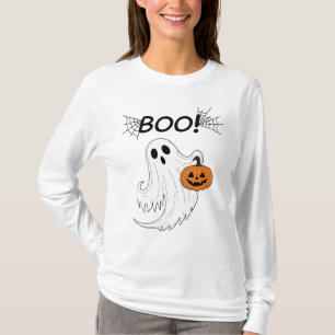 T-shirt Jack-o’ lanterne et un fantôme blanc Boo Halloween