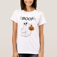 Jack-o’ lanterne et un fantôme blanc Boo Halloween