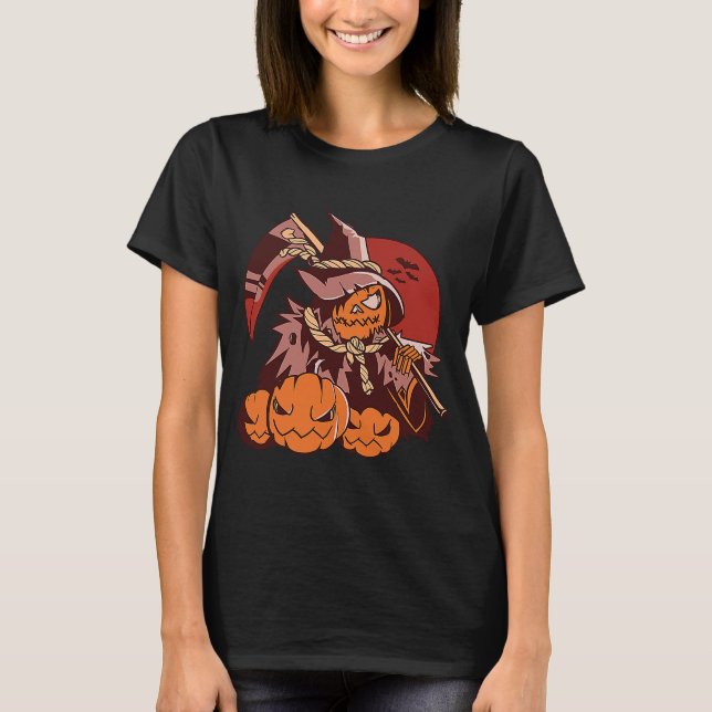 T-shirt jack o lanternes allumer Halloween citrouille éffr (Devant)