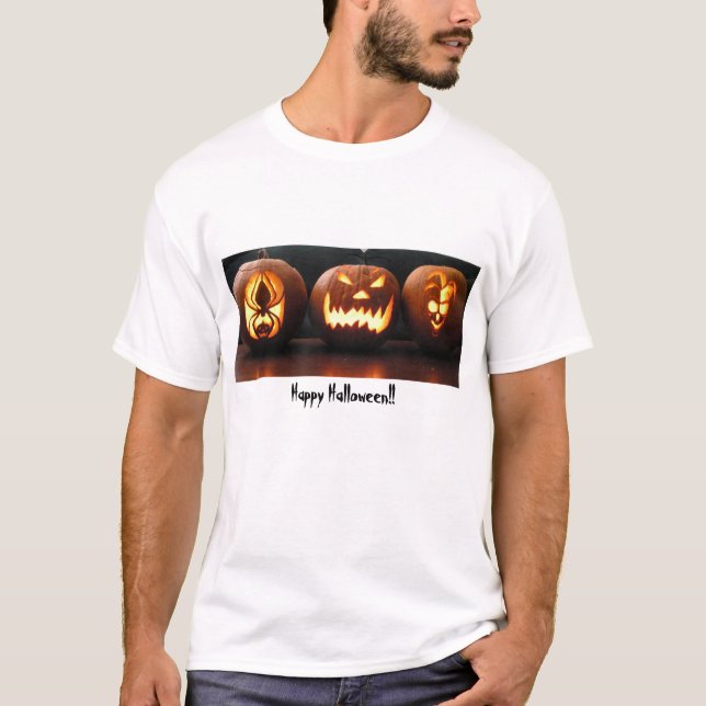 T-shirt Jack-o-lanternes, Halloween heureux ! ! (Devant)