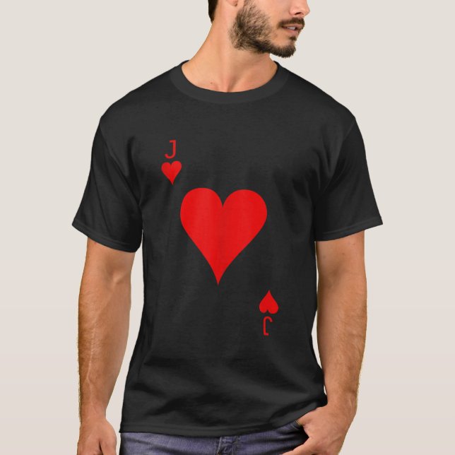 T-shirt Jack of Hearts Deck de cartes Costume d'Halloween  (Devant)
