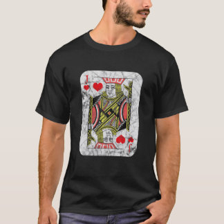 T-shirt Jack Of Hearts Jouer Carte Deck Poker Lover