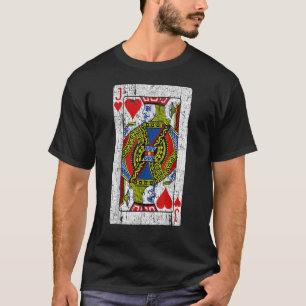 T-shirt Jack Of Hearts Playing Card Shirt Halloween Costum
