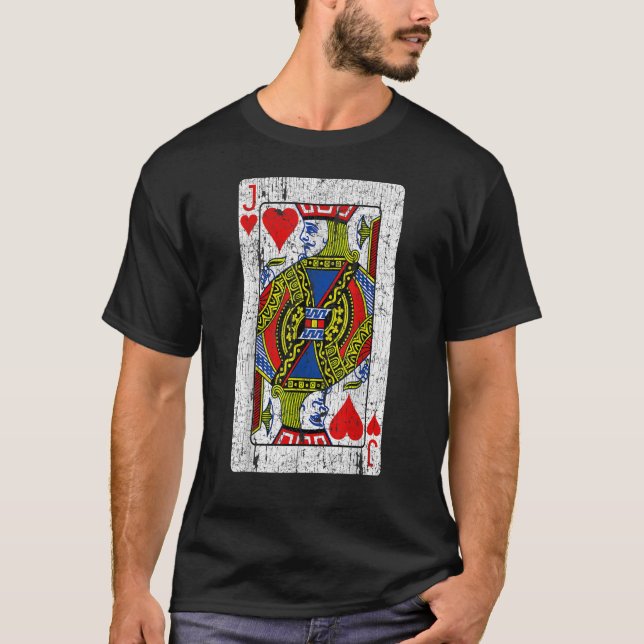 T-shirt Jack Of Hearts Playing Card Shirt Halloween Costum (Devant)