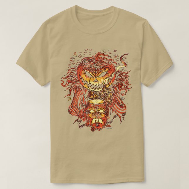 T-shirt Jack o'Lantern déplaisant (Design devant)