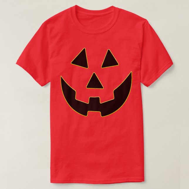 T-shirt Jack O'Lantern Face Giant Citrouille d'Halloween (Design devant)