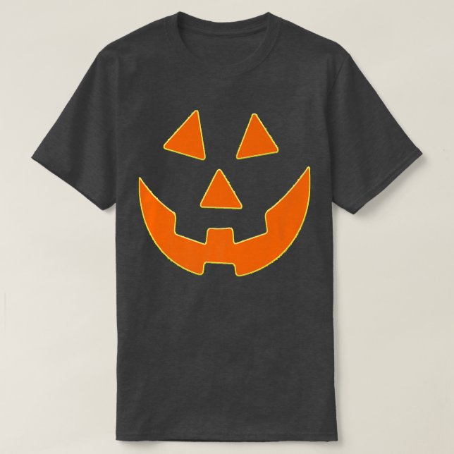 T-shirt Jack O'Lantern Face Giant Citrouille d'Halloween (Design devant)