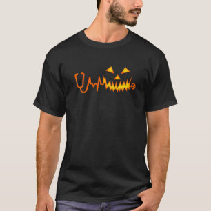T-shirt Jack O'Lantern Face Halloween Citrouille Stethosco