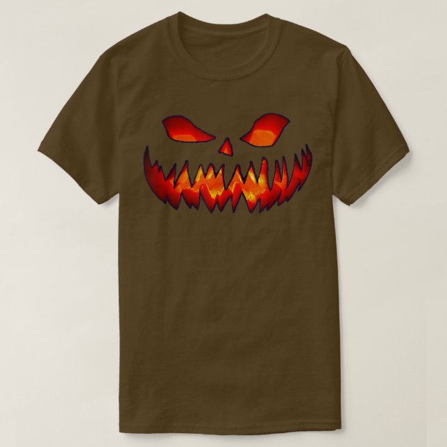 T-SHIRT JACK O'LANTERN HALLOWEEN SCARY SIGNIFIE CITROUILLE (Design devant)