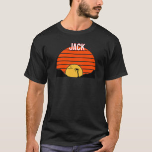 T-shirt Jack Palm Tree Sunset Retro Vintage Dunes de sable