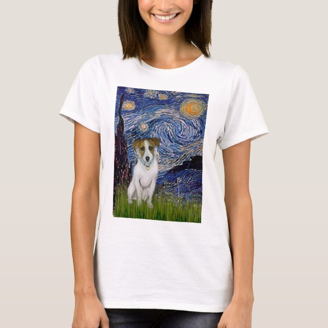 T-shirt Jack Russell 10 - Nuit étoilée (Devant)