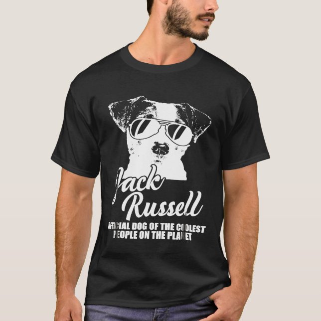 T-shirt Jack Russell Chien Officiel Des Gens Les Plus Cool (Devant)