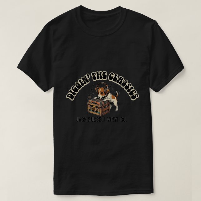 T-shirt Jack Russell Drôle de Fouille des Classiques Rétro (Design devant)