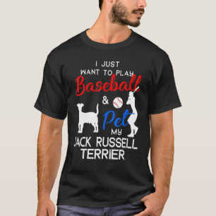 T-shirt Jack Russell Funny Propriétaire de baseball chien