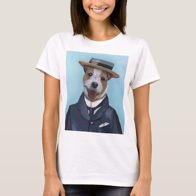 T-shirt Jack Russell in Boater (Devant)